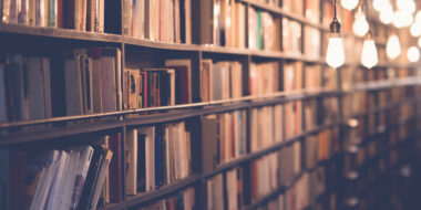 dark library interior